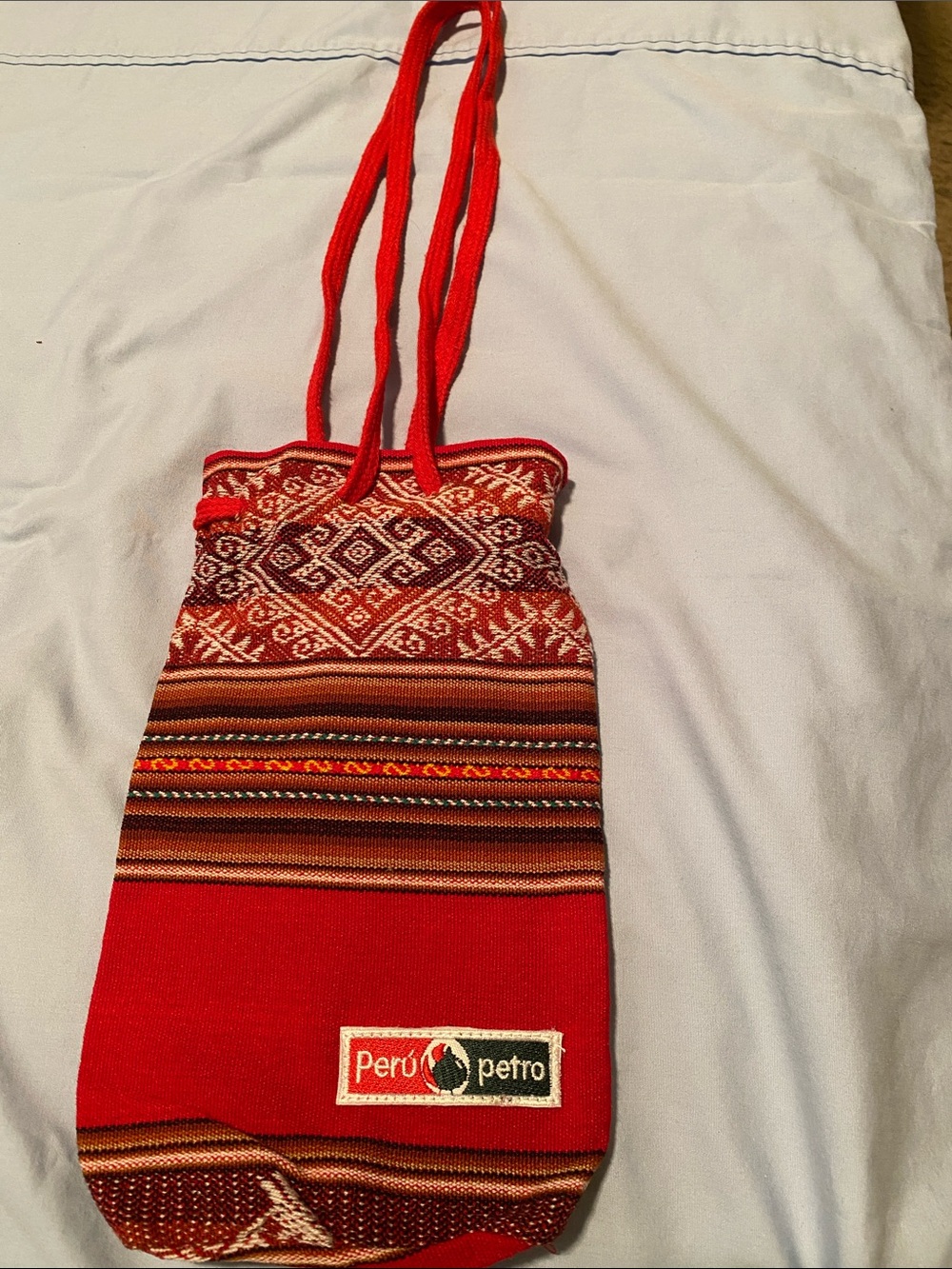 Red Woven Shoulder Bag